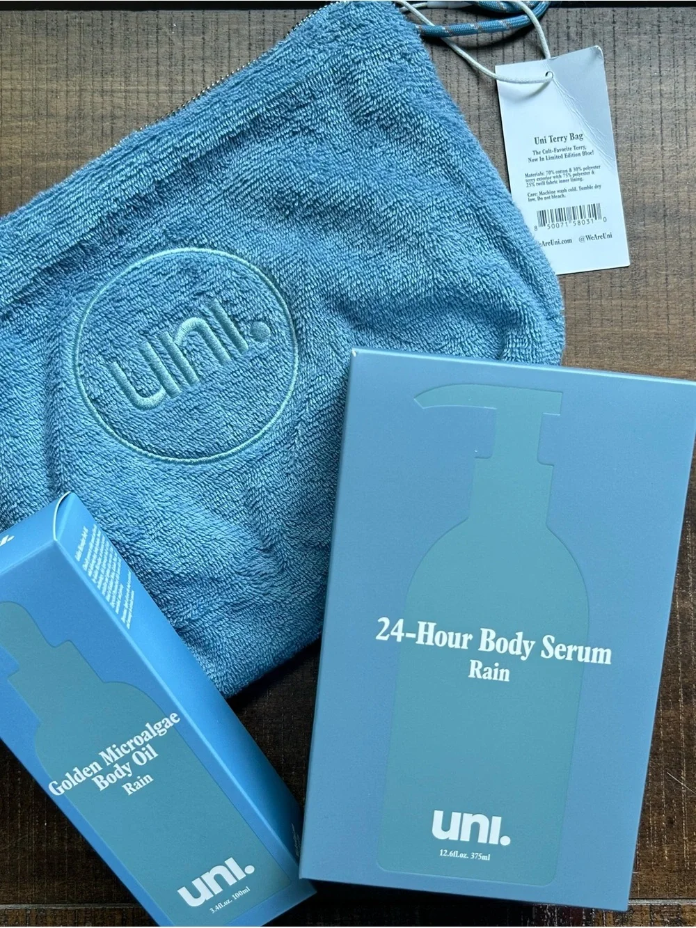 NEW Uni “Rain” Body Care Set | NYC Pop-Up Exclusive | Full Sized Serum & Oil